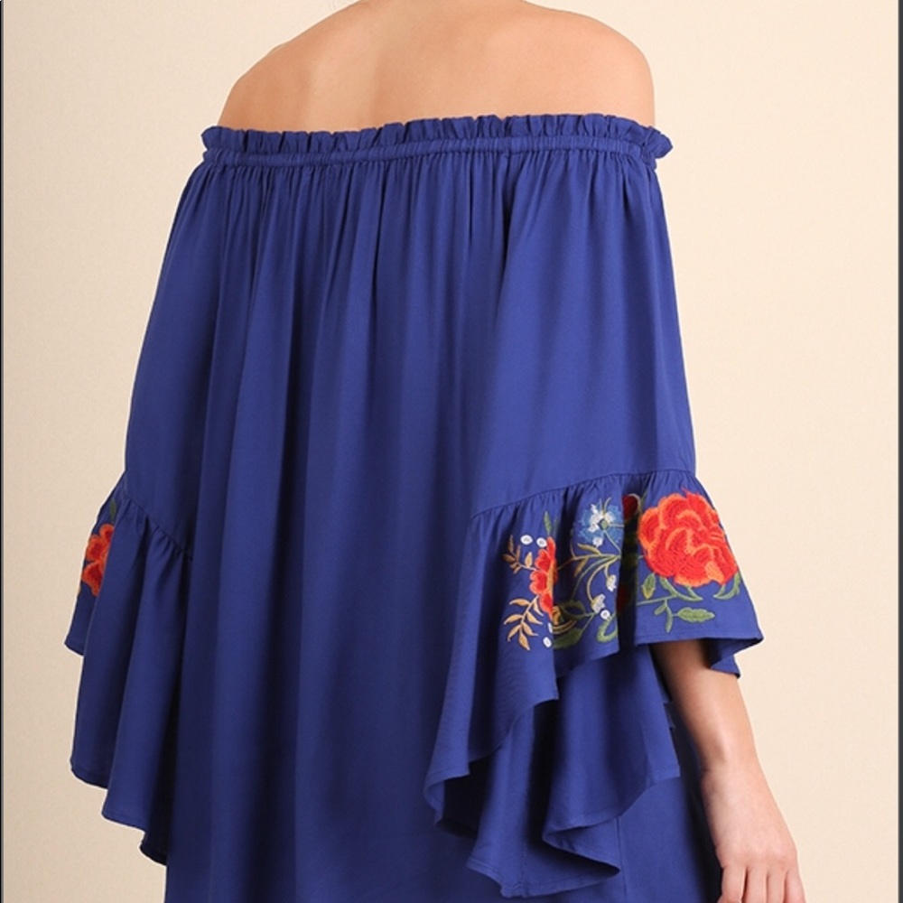 Boho dress or tunic with bell sleeve